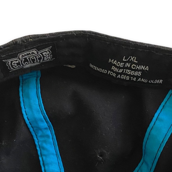 MMA Elite Black Embroidered Cross Studs Hat - Picture 4 of 6